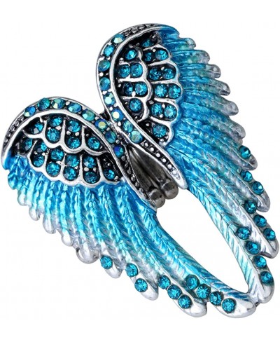 Women's Guardian Angel Wings Stretch Rings Fit Finger Size 7 to 9 - Women Girls Biker Jewelry - Silk Scarf Holders $14.92 Sta...