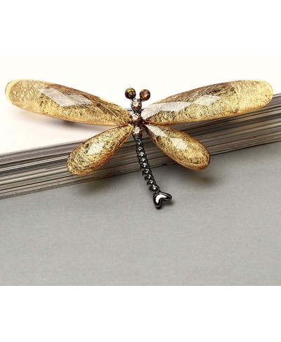 Vintage Brooch Pin for Women Rhinestone Insect Dragonfly Shape Brooch Pin Animal Breastpin - Blue $7.57 Brooches & Pins