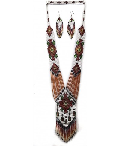 Native American Style Beaded Necklace– Ukrainian beaded Necklace Native Handmade Seed Bead Necklace Tribal ethnic beaded neck...