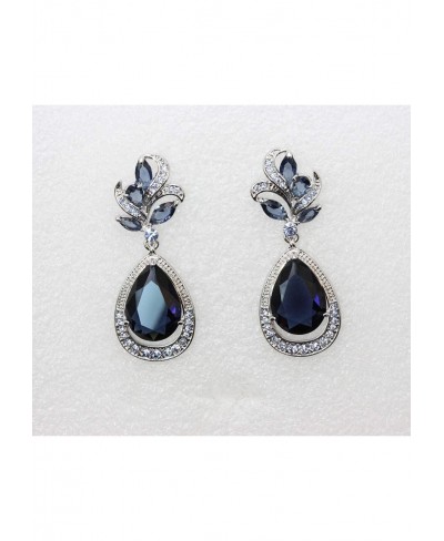 Gorgeous CZ Crystal Dangling Floral Earrings $23.77 Clip-Ons