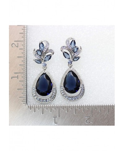 Gorgeous CZ Crystal Dangling Floral Earrings $23.77 Clip-Ons