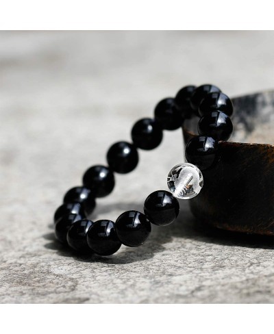 Black Obsidian with Tiger eye Womens Mens Bracelet Stretch Healing Crystal 12mm Beads Gemstone Unisex 7 $17.26 Stretch