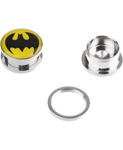 Batman Stainless Steel Screw-On Gauges/Tunnels Double Flare Ear Plugs 2 Pairs $14.83 Piercing Jewelry