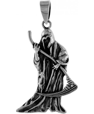 Sterling Silver Grim Reaper Charm 1 1/4 inch Tall $25.15 Pendant Necklaces