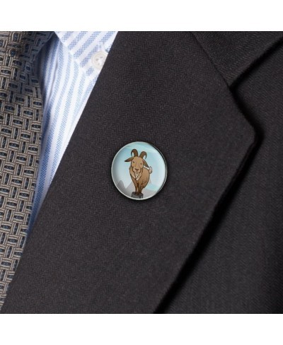 Goat On Mountain Top Metal 1.1" Tie Tack Hat Lapel Pin Pinback $13.45 Brooches & Pins