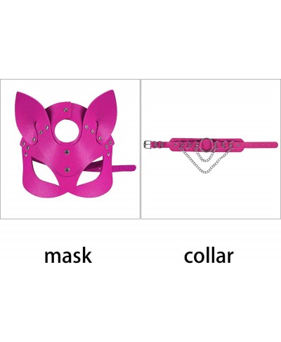 Women's Leather Mask and Metal Chain Necklace for Masquerade Party Punk Carnival Gothic Halloween Accessories $21.93 Body Chains