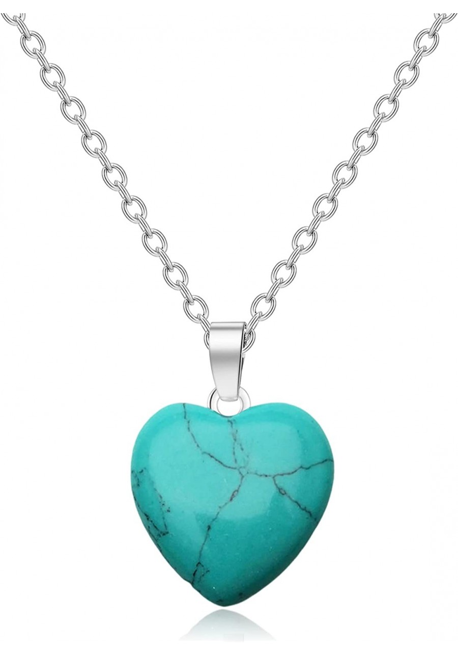 Turquoise Necklace Healing Crystal Necklace for Women Men Natural Gemstone Pendent Necklace $15.61 Strands