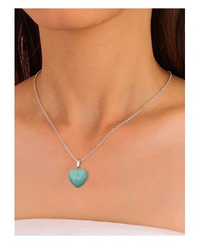 Turquoise Necklace Healing Crystal Necklace for Women Men Natural Gemstone Pendent Necklace $15.61 Strands