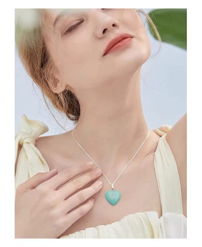 Turquoise Necklace Healing Crystal Necklace for Women Men Natural Gemstone Pendent Necklace $15.61 Strands