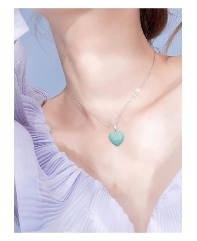 Turquoise Necklace Healing Crystal Necklace for Women Men Natural Gemstone Pendent Necklace $15.61 Strands