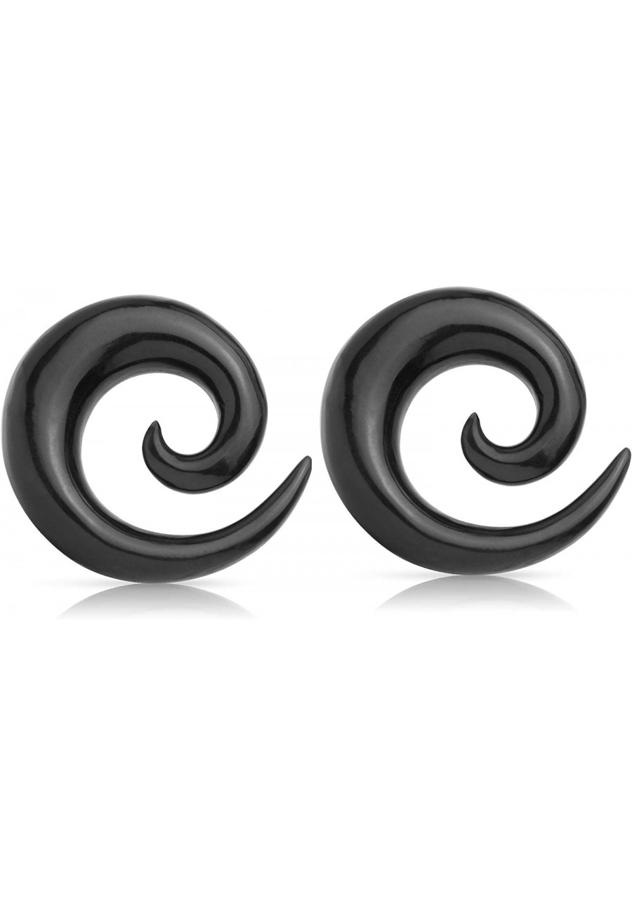 Organic Water Buffalo Horn Spiral Taper Plug Earrings Sold as Pair $14.19 Piercing Jewelry