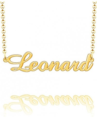 Personalized Last Name Necklace Custom Sterling Silver Leonard Plate Customized Gift for Family $28.30 Pendants & Coins