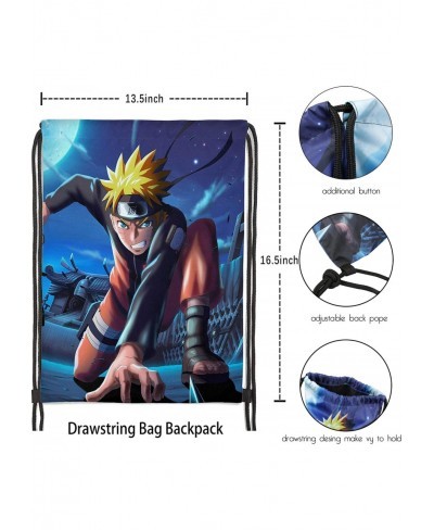 Anime Gift Sets Including Drawstring Backpack Headband Forehead Stickers Button Pins Wristband Bracelet Keychain $19.40 Jewel...