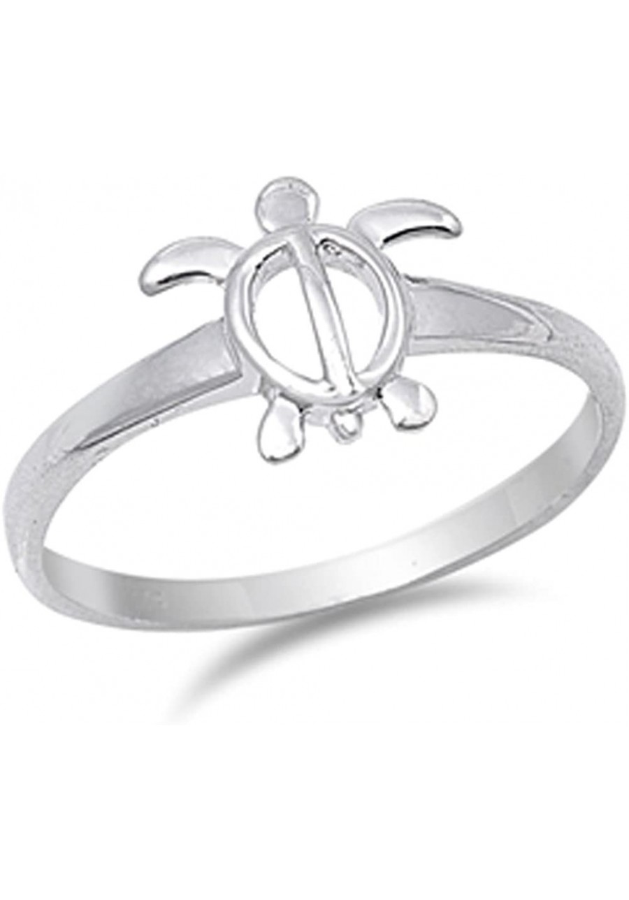 Women's Sea Turtle Cute Ring New .925 Sterling Silver Band Sizes 4-10 $11.67 Bands