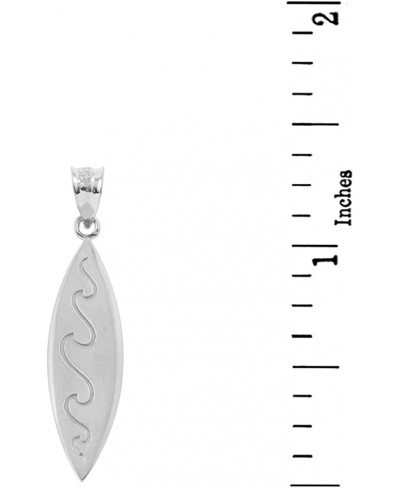 Fine 925 Sterling Silver Ocean Waves Surfboard Pendant $12.83 Pendants & Coins