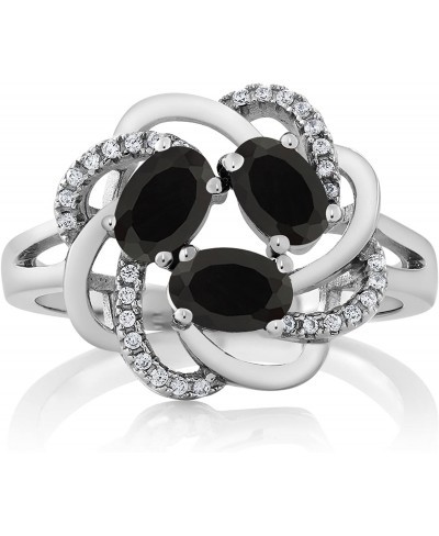 925 Sterling Silver Black Onyx Women's Ring (1.54 Cttw Gemstone Birthstone Available In Size 5 6 7 8 9) $32.03 Statement