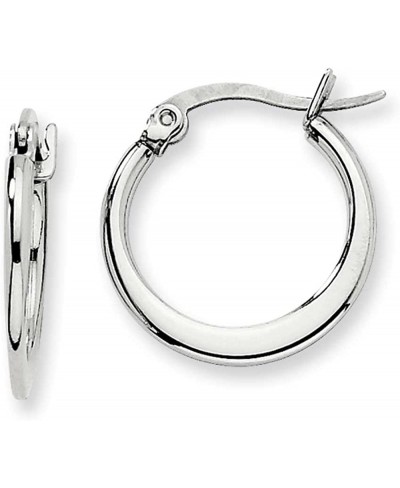 Stainless Steel 19mm Diameter Hoop Earrings $24.60 Hoop