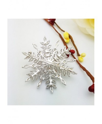 Bridal Zircon CZ Bouquet Snowflake Simulated Pearl Brooch Pins Silver Tone $14.20 Brooches & Pins