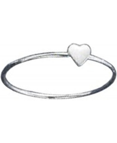 Sterling Silver Single Heart Ring On Thin Band $20.34 Bands