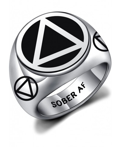 Sobriety Gift AA NA Sober AF Ring Addiction Recovery Gift AA Gift NA Gift Narcotics Anonymous Jewelry for Women Men $10.50 Pe...