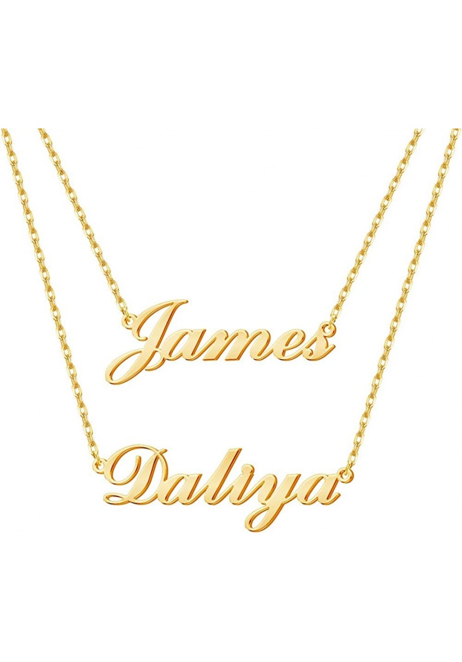 Custom Name Necklace Personalized Layered Necklace for Women Customized Choker Necklace with Name Pendant Jewelry Gift $27.85...