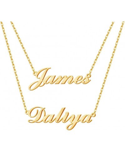 Custom Name Necklace Personalized Layered Necklace for Women Customized Choker Necklace with Name Pendant Jewelry Gift $27.85...