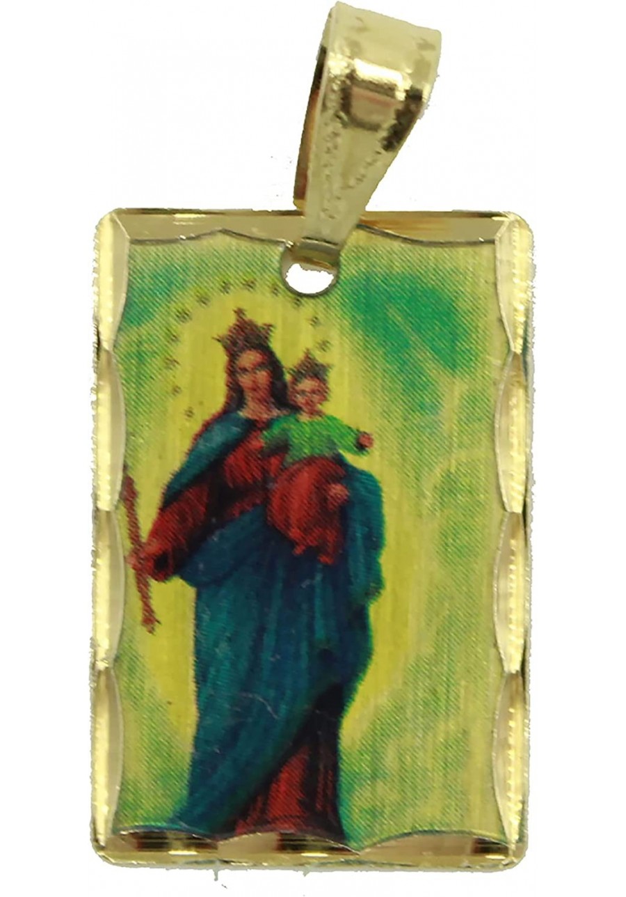 Maria Auxiliadora - Our Lady Help of Christians 18k Gold Plated Medal with 20 inch Chain $17.91 Pendants & Coins