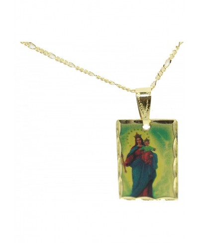 Maria Auxiliadora - Our Lady Help of Christians 18k Gold Plated Medal with 20 inch Chain $17.91 Pendants & Coins