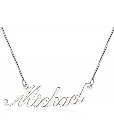 925 Sterling Sliver Custom Name Necklace Personalized Initial Necklaces Pendant Jewelry Gift for Her (Michael) $22.42 Pendant...