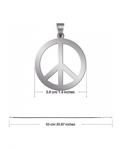 2 Pack Hippie Style Peace Sign Necklace Hippie Party Dressing Accessories Silver $9.86 Pendant Necklaces