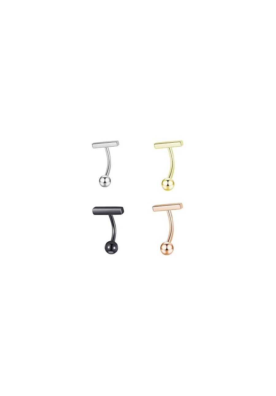 4-5 PCS Bar Belly Button Rings Surgical Steel Dainty Bar Belly Button Piercing for Women Men Girls Boys $8.75 Piercing Jewelry