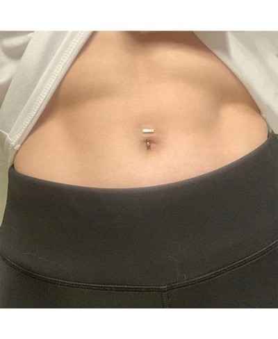 4-5 PCS Bar Belly Button Rings Surgical Steel Dainty Bar Belly Button Piercing for Women Men Girls Boys $8.75 Piercing Jewelry