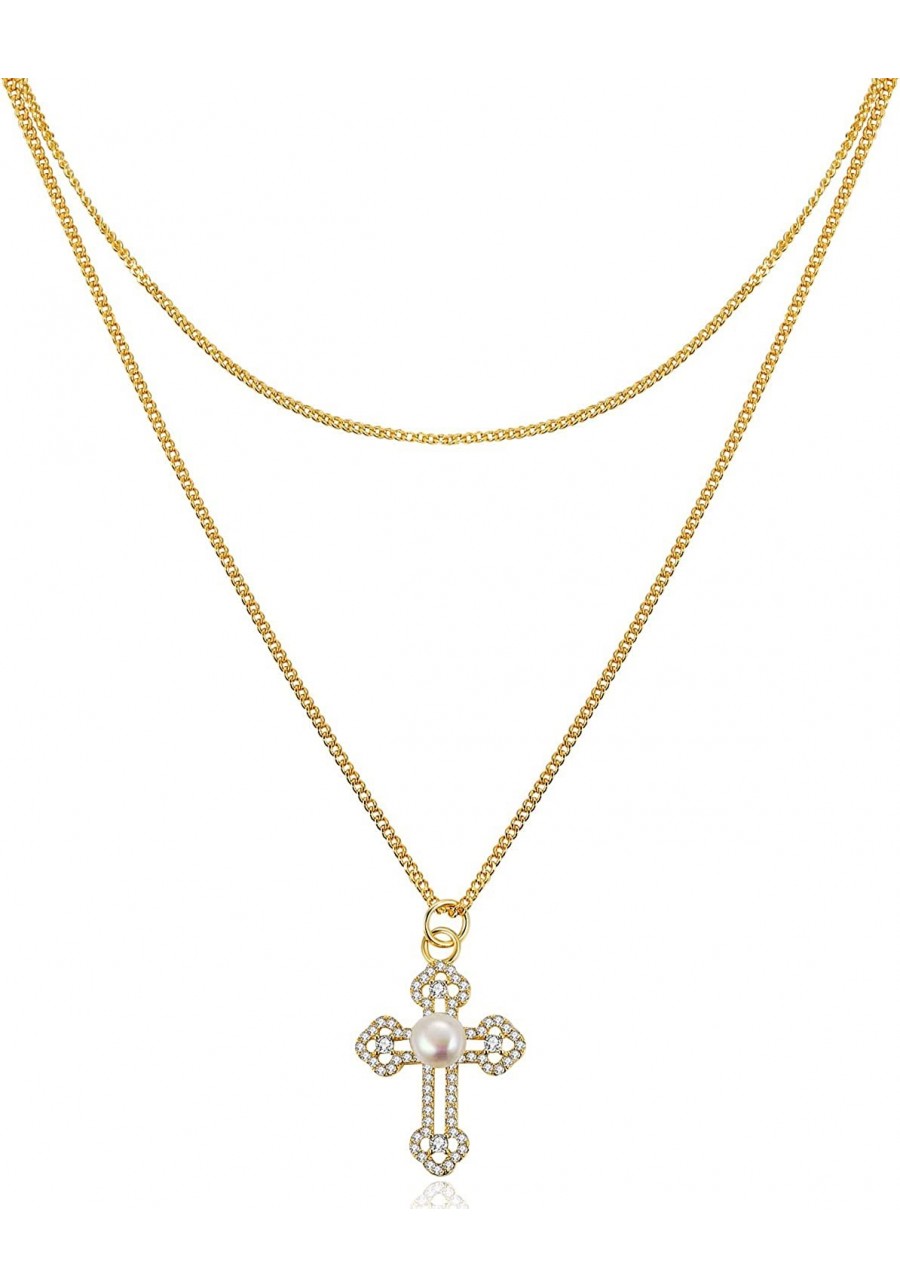 Cross Necklace 14k Gold Filled Polished Faith Pendant Necklace Dainty Chain Religious Jewelry Gift Jewelry Gift $11.80 Chokers