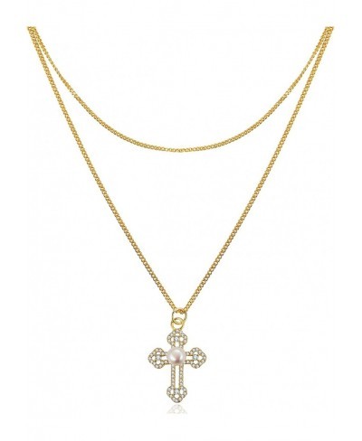 Cross Necklace 14k Gold Filled Polished Faith Pendant Necklace Dainty Chain Religious Jewelry Gift Jewelry Gift $11.80 Chokers