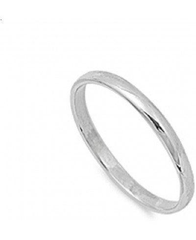 925 Sterling Silver Plain Wedding Band Ring $12.42 Bands