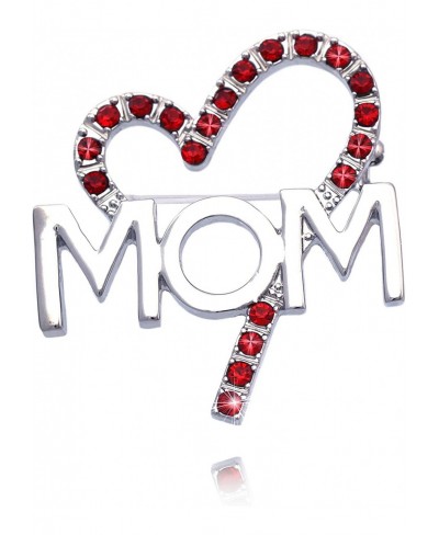 Red Heart Love MOM Word Brooch Pin $12.29 Brooches & Pins