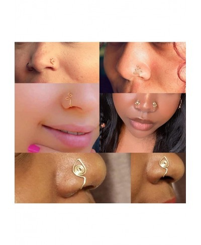 African Nose Cuff Fake Nose Cuffs for Non Pierced Nose Nose Cuff Piercing for Women $9.95 Faux Body Piercing Jewelry