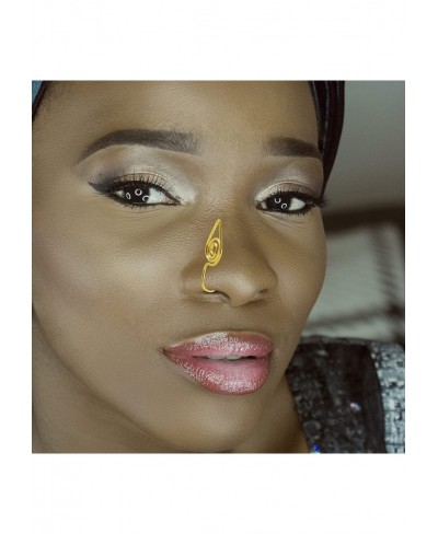 African Nose Cuff Fake Nose Cuffs for Non Pierced Nose Nose Cuff Piercing for Women $9.95 Faux Body Piercing Jewelry