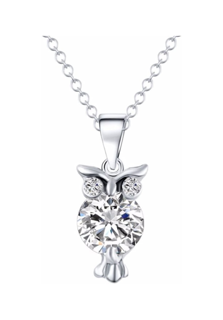 Cubic Zirconia Owl Crystal Necklace $14.23 Jewelry Sets