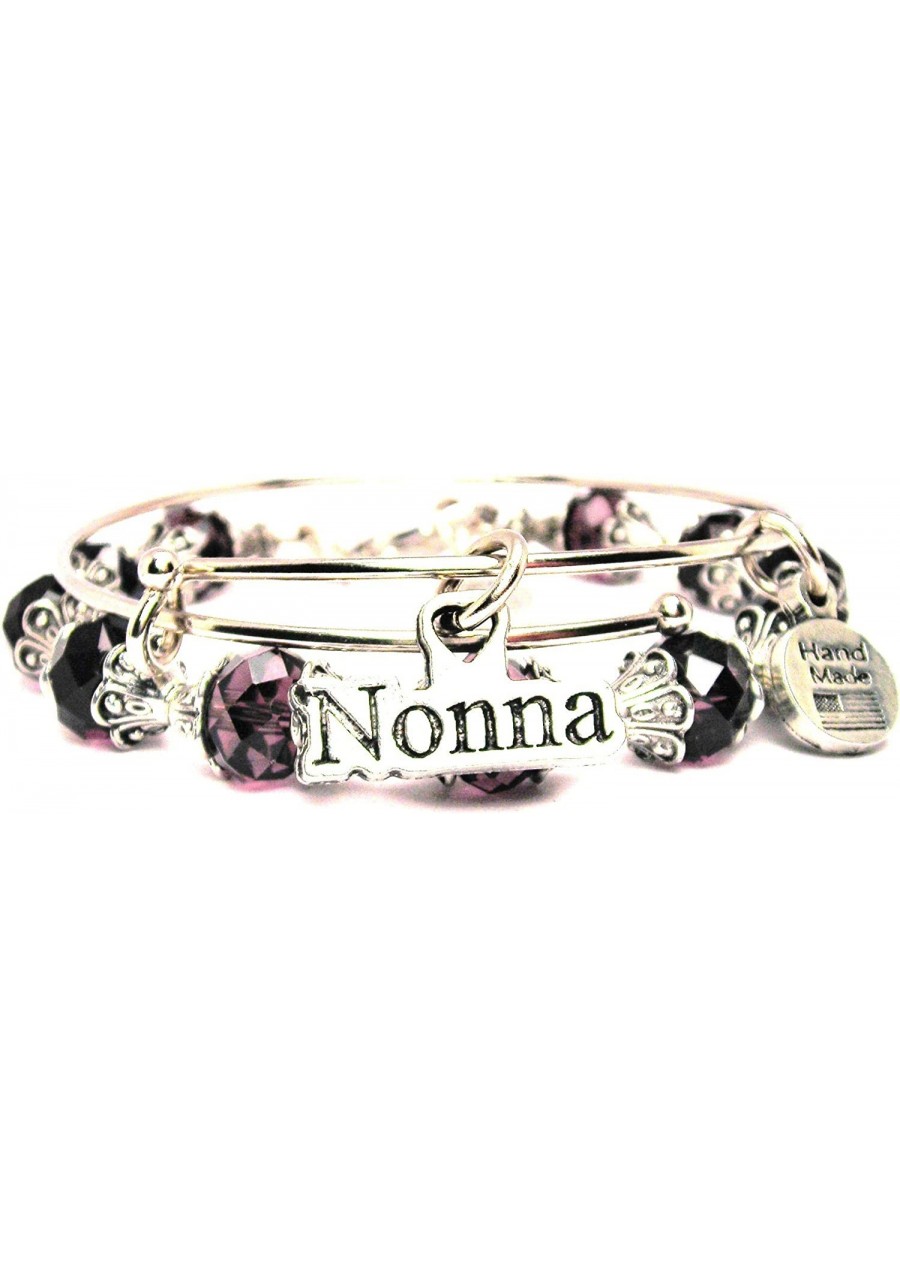 2 Piece Set Nonna Plum Purple Bangle Bracelet Collection $28.51 Strand