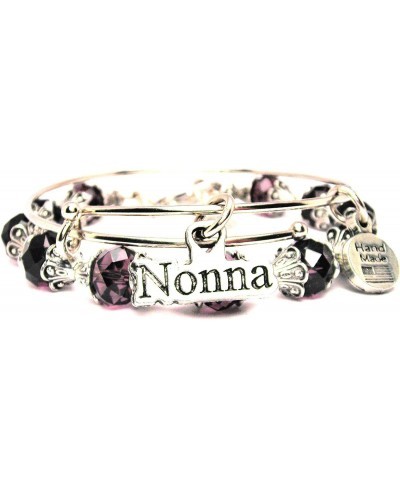 2 Piece Set Nonna Plum Purple Bangle Bracelet Collection $28.51 Strand