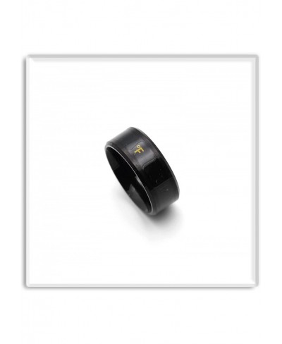 Fashion Simple Black Stainless Steel Band Ring $7.03 Bands