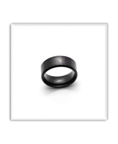 Fashion Simple Black Stainless Steel Band Ring $7.03 Bands