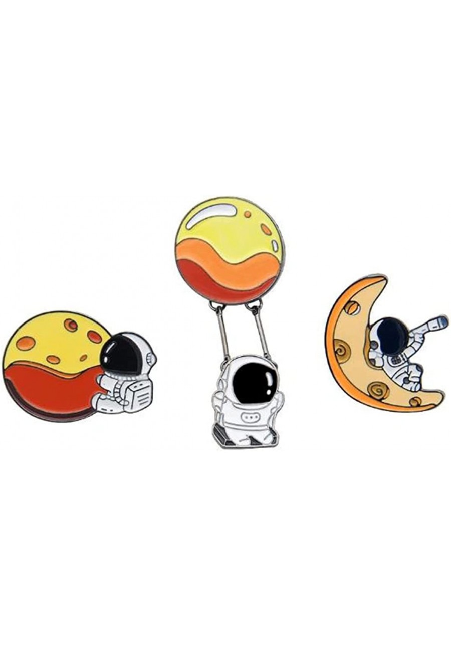 3 Pcs Space Themes Enamel Brooches Set Spaceman Lapel Pin Set Astronaut Brooch Pin Badges for Clothes Bags Backpacks $8.50 Br...