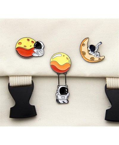 3 Pcs Space Themes Enamel Brooches Set Spaceman Lapel Pin Set Astronaut Brooch Pin Badges for Clothes Bags Backpacks $8.50 Br...