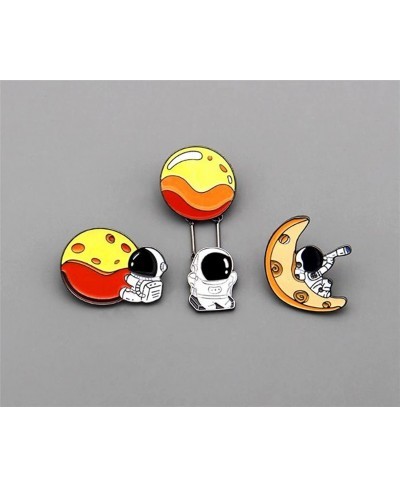 3 Pcs Space Themes Enamel Brooches Set Spaceman Lapel Pin Set Astronaut Brooch Pin Badges for Clothes Bags Backpacks $8.50 Br...