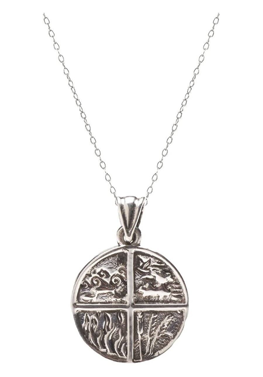 Sterling Silver Four Elements Pendant Necklace 18 $32.49 Pendants & Coins