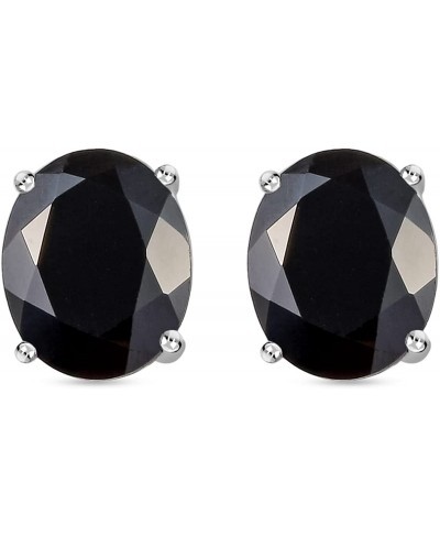 Black Spinel Stud Earrings for Women 925 Sterling Silver Platinum Plated Push Back Gifts Ct 1.8 $20.15 Stud