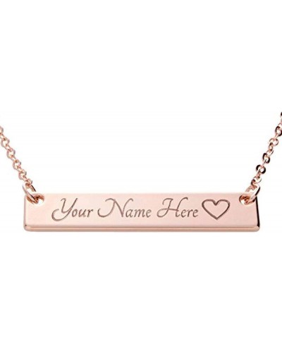 Personalized Name Big Bar Necklace Engraving Big Bar Necklace $15.07 Pendant Necklaces