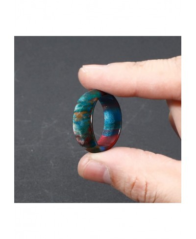 Acrylic Rings for Women Bohemian Chunky Resin Trendy Colorful Statement Thick Rings Vintage Jewelry Handmade Beach Jewelry We...